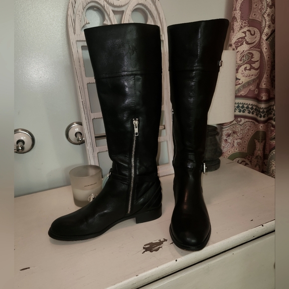 Coach Micha Riding Boots in Black - Picture 6 of 16